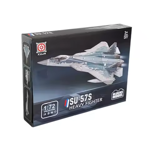1/72 Russian SU-57S Double Engine Stealth Heavy Fighter Jet Model Creative Military Series Building 
