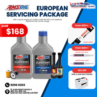 Car Servicing Package - AMSoil European Series 4 Quarts Fully Synthetic Engine Oil Service Package w