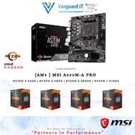 MSI A520M-A Pro AM4 Micro ATX Motherboard with Ryzen Processor Combo [5500|5600|5600X|5700X]