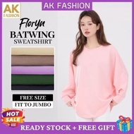 AK Women Floryn Batwing Sweatshirt Blouse Baju Blous Wanita [B6078]