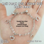 Gelang Kaki Anak Gelang Kaki Bayi Perak Asli 925 Lapis Emas Putih Gelang kaki Bayi Gelang Kaki Anak