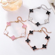H Titanium Stee lFour Leaf Clover Bracelet No Fading Versatile Bracelet High-end Bracelet H