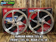 BOM X DRACO CNC MAGS 14s 5 SPOKES YAMAHA NMAX 155 V2 (100% THAILAND MADE)