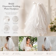 White wedding veil, pre-wedding veil, Bridal veil, hijab, Bridal veil, Bridal Shower veil