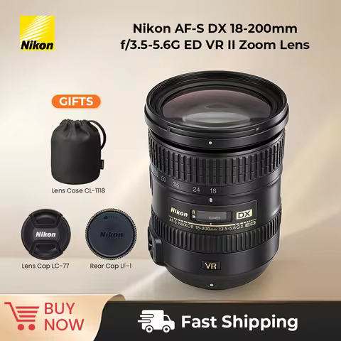 NIKKOR AF-S DX 18-200mm f/3.5-5.6G ED VR II Lens For Nikon D5300 D3200 D7000 D7200 D7100 D3100 D3000