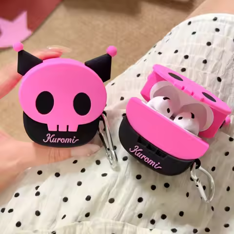 For AirPods Pro3 4 Pro 3 2 1 Pro2 Earphone Case 3D Sanrio Kuromi Creative Cool Silicone Headphone Bo