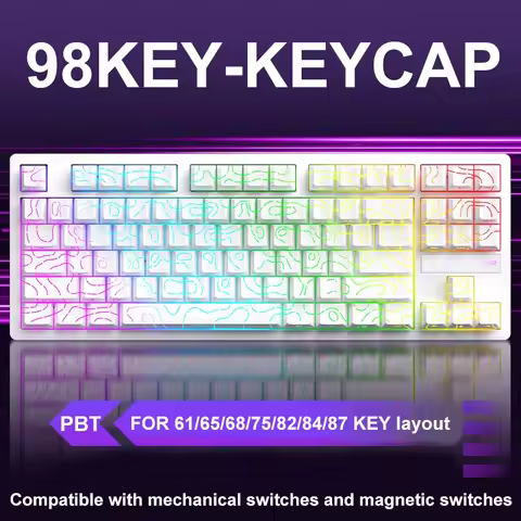 2025 New Oem KM98 Keycaps for Magnetic Gaming Keyboards,MCHOSE ACE60\ATTACK SHARK X68HE\AULA WIN60 K