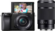 BRAND NEW: Sony Alpha A6100 Mirrorless Camera with 16-50mm and 55-210mm Zoom Lenses, ILCE6100Y/B, Black