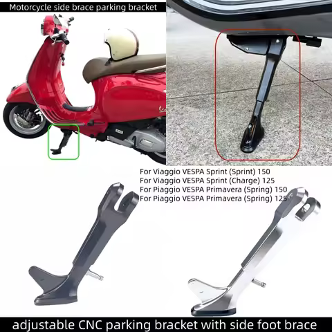 Motorcycle side brace parking bracket adjustable CNC parking bracket with side foot brace for Biya Q