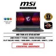 MSI Thin A15 B7VE-657MY (15.6" FHD IPS 144Hz/R7-7735HS/16GB DDR5/512GB SSD/RTX4050/Win11/Ms Office/2