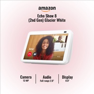 Echo Show 8 (2nd Gen 2021) 13 MP camera Glacier White