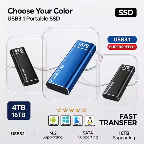 Portable external SSD portable hard drive 4TB large capacity high-speed solid-state drive original m