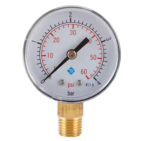 50mm 0-60 PSI Pool Filter Pressure Gauge Pool Pump Pressure Gauge Replacement for Swimming Water Pum