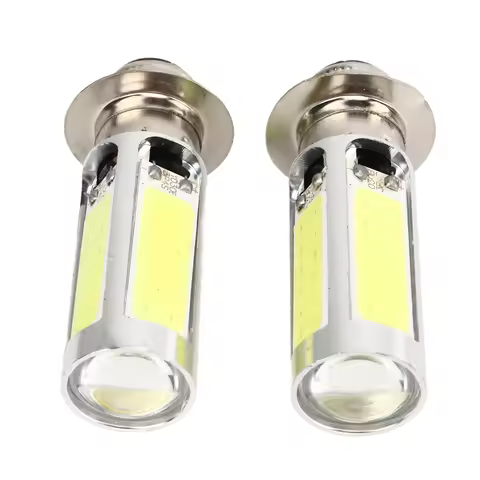 2Pcs 6000K White H6M COB LED Motor Bike/ATV Headlight Fog Light Bulb PX15d P15D25‑1 H6M 5 COB Lamp H