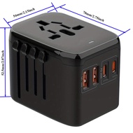GaN 20W International Power Adapter2 USB-C & 2 USB-A Fast Charging Travel ChargerOutlet Adapter Trav