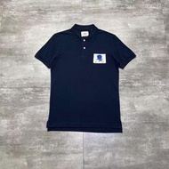 Kent&amp;Curwen polo Shirt in navy 純棉刺繡玫瑰LOGO