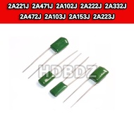 100pcs Polyester Capacitor 2A221J 2A471J 2A102J 2A222J 2A332J 2A472J 2A103J 2A153J 2A223J