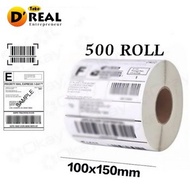 Kertas Thermal Label Barcode Buat Print Resi 100 x 150 mm ukuran A6