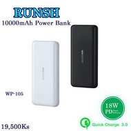 WK Power Bank Runsh QC3.0 + PD 18W 10000mah Black (WP-105) 潤石PD快充行動電源