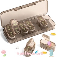 LIGHTHEARTED Medicine Box, 7 Days Am & Pm Medicine Organizer Pill Organizer,  Moisture-proof 2 Times