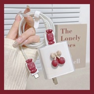 VIVO Ốp Sạc Hoạt Hình Cô Gái Dễ Thương Ốp Bảo Vệ Sạc Hoạt Hình Cáp Sạc Tương Thích Cho Vivo 10W/18W/