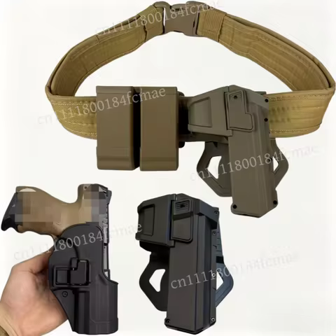 2026 Tactical Gock 17 18 19 Movable Pistol Holster IR Laser Flashlight Mounted Airsoft Colt G17 Lock