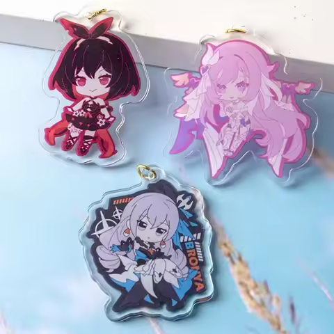 Honkai Impact 3rd Cute Valkyrie Elysia Seele Acrylic Keychain For IPhone/Xiaomi/Huawei Mobile Phone 
