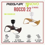 Regair Inovo Rocco 22" Ceiling Fan 1 Blades With Remote Control Ceiling Fan Mini Kipas Siling 22 Inc