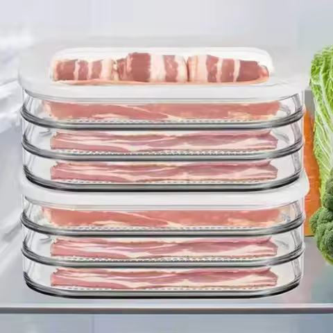 Stackable Deli Meat Container for Fridge Cold Cuts Storage Containers for Cheese Meal Prep Pantry Or