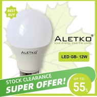 T&S LED 15W ENERGY SAVING 90% GLOBE BULB E27 (WHITE) / ALETKO LED Globe Bulb GB 12W E27 Super daylig