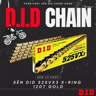 Genuine DID 525VX3 Xring Gold Seal Chain 120 eyes.