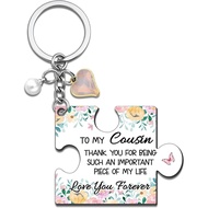 Hadiah untuk sepupu wanita, gantungan kunci, hadiah terbaik untuk sepupu perempuan, hadiah untuk sep