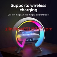 

 X63 Maximum Size Speaker G Shape Levitating Speaker Multi in One Wireless Charger Speaker with At