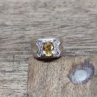 Nilam Kuning Ceylon Cincin Perak Yellow Sapphire Ceylon Silver Ring