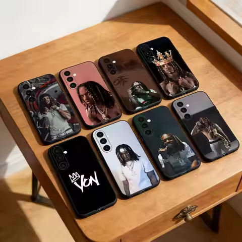 Cool Rapper K-King Von Phone Case For Samsung Galaxy A13,21s,22,31,32,52,53,71,72,73,Soft Black Cove