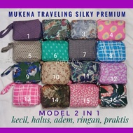 Mukena Traveling Dewasa Katun Silky Premium model 2 in 1 Kecil Mini Lembut adem ringan Praktis