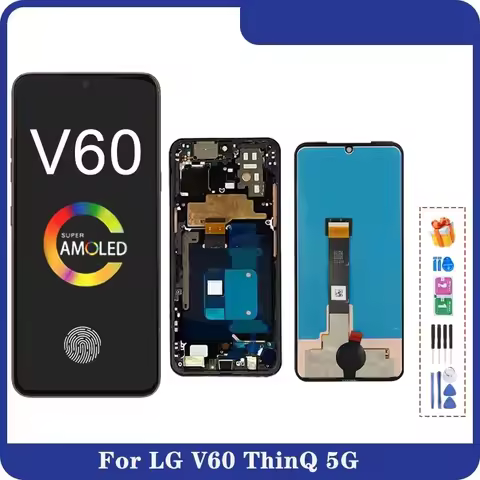 6.8"AMOLED For LG V60 ThinQ 5G LMV600EA LM-V600 LCD Display Touch Screen Digitizer Replacement For L