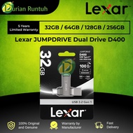 Lexar JumpDrive D400 128GB USB 3.2 Gen 1 Type-C Flash Drive