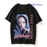 เสื้อยืด BLACKPINK PINK POISON เสื้อโอเวอร์ไซส์แฟชั่นเกาหลี ผ้าดี ใส่สบาย Rosé Jennie Lisa Jisoo (S-