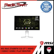 MSI MAG 274QRFW X32 27" | WQHD | 320HZ | 0.5MS |  FLAT MONITOR
