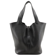 【日本直運】愛馬仕 HERMES Picotin MM 手提包 Taurillon Clemence 牛皮 黑色 女仕【二手】