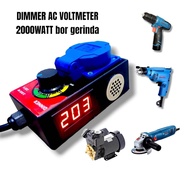 TCB10 DIMMER AC VOLTMETER 2000W 4000W - DIMMER DIGITAL VOLTMETER - PENGATUR KECEPATAN GERINDA MESIN