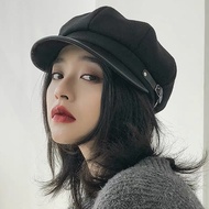 [FinessE] Cổ Điển Beret Newsboy Hat Có Thể Điều Chỉnh Mùa Thu Mùa Đông Mũ Beret Hình Bát Giác Cap Mề
