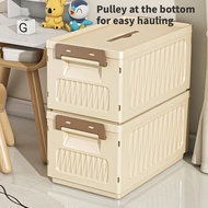Foldable Storage Box with wheels Clothes Sundries Organizer Durabox Cabinet with Lids