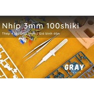 100Shiki PRO 3mm Tweezers – Model Decal Tweezers, Gunpla Figure Resin GK Paint Detail Clips