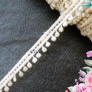 (Per Meter) RDB354 Light Cream Embroidered Lace 1Cm - 1.3cm Wide