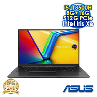 【記憶體升級特仕版】ASUS Vivobook 15 OLED X1505VA 15.6吋筆電 (3K OLED 120Hz/Intel i5-13500H/8G+16G DDR4/512G PCIE SSD/WIN 11)搖滾黑