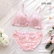 g2ydl2 SANEI Guptill lace floral embroidery bra panties set (Sizes E-F)(C0011954EF)(Direct from Japan)