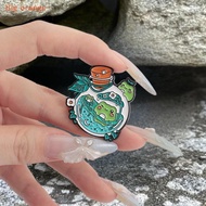 [Big orange] Pines Creative Drifting Bottle Frog Brooch Badge Clothing Bapa Accessories Alloy Badge 