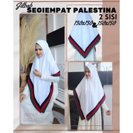 Jilbab segi empat motif  Palestina 2 sisi size 130x130 & 150x 150